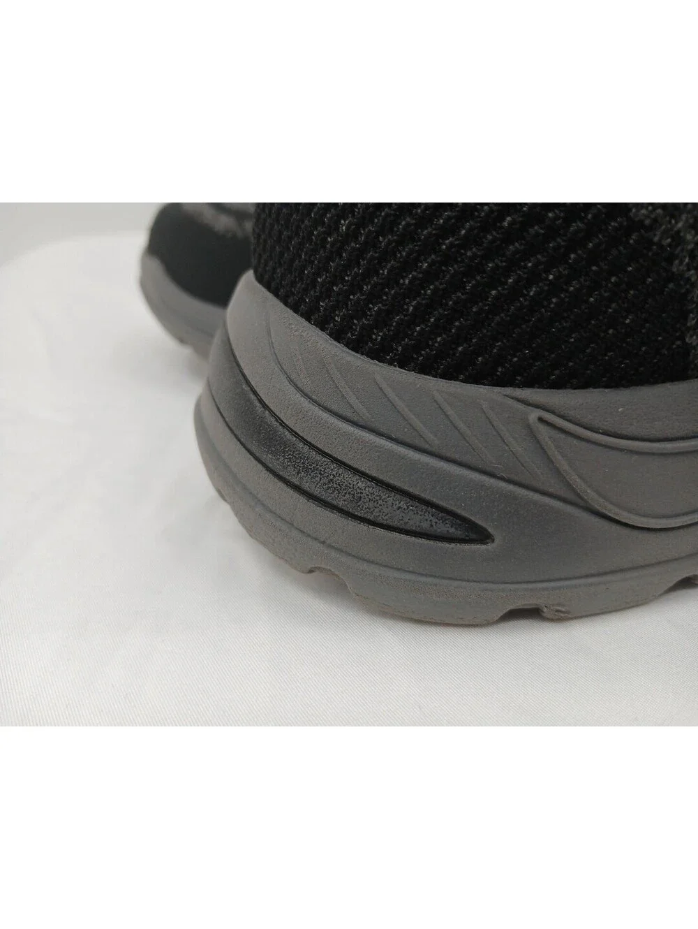 Skechers Air Cooled Arch Fit Shoes Mens 9.5 Gray Black Slip-on Loafers  Casual